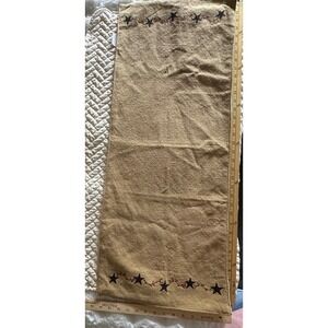Park Designs Burlap‎ Table Runner Black Star Vine Tan Farmhouse Decor 36"